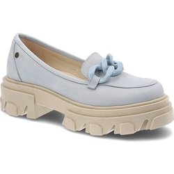 Blaue Halbschuhe Maciejka Modische Leder Mokassins