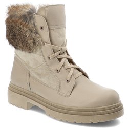 Beige Stiefeletten Armodo Gefütterte Damenschuhe