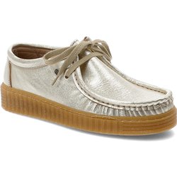 Goldene Halbschuhe Hee Echtlederschuhe