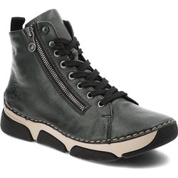 Grüne Stiefeletten Rieker Gefütterte Damenschuhe