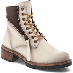 Beige Stiefeletten Vinceza Reißverschluss-Schuhe
