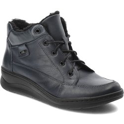 Dunkelblaue Schnürschuhe Helios Gefütterte Damenschuhe