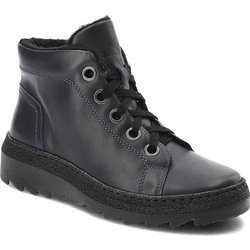 Dunkelblaue Schnürschuhe Armodo Gefütterte Damenschuhe