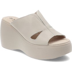 Beige Flip-Flops S.Barski Keilschuhe