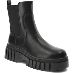 Schwarze Stiefeletten S.Barski Reißverschluss-Schuhe