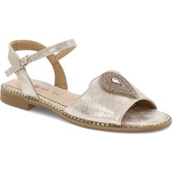 Goldene Sandalen S.Barski Modische Damenschuhe