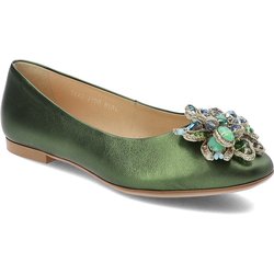 Grüne Ballerinas Armodo Echtlederschuhe