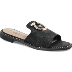 Schwarze Flip-Flops S.Barski Flache Schuhe