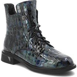 Blaue Stiefeletten S.Barski Modische Damenschuhe