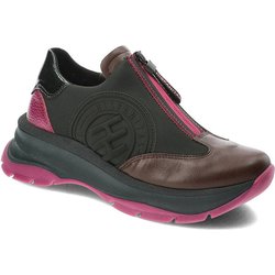 Grüne Sneakers Hispanitas Bequeme Damen Lederschuhe