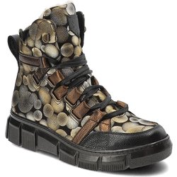 Goldene Schnürschuhe Maciejka Modische Damenschuhe