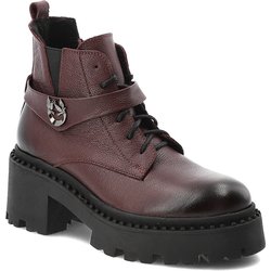 Dunkelrote Stiefeletten Armodo Gefütterte Damenschuhe