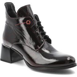 Dunkelrote Stiefeletten Armodo Lackschuhe