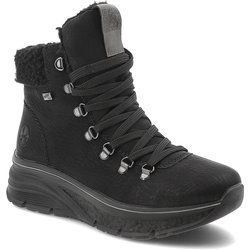 Schwarze Stiefeletten Rieker Gefütterte Damenschuhe