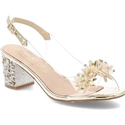 Goldene Sandalen S.Barski Elegante Damenschuhe