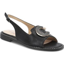 Schwarze Sandalen S.Barski Flache Schuhe
