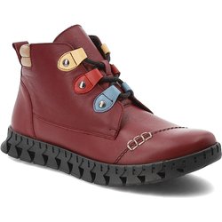 Rote Stiefeletten Armodo Echtlederschuhe