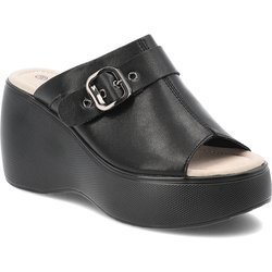 Schwarze Flip-Flops S.Barski Plateauschuhe