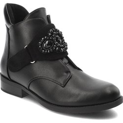 Botki S.Schwarze Stiefeletten S.Barski Modische Damenschuhe