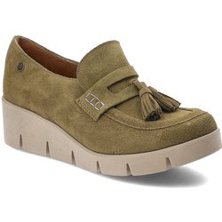 Olive Halbschuhe Maciejka Modische Leder Mokassins