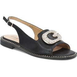 Schwarze Sandalen S.Barski Flache Schuhe