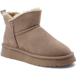 Beige Schneestiefel Vinceza Gefütterte Damenschuhe