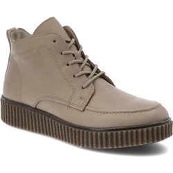 Beige Schnürschuhe Rieker Modische Damenschuhe
