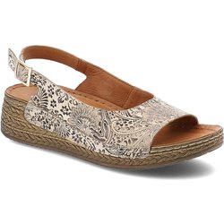 Beige Sandalen Maciejka Flache Schuhe