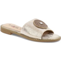 Goldene Flip-Flops S.Barski Elegante Damenschuhe
