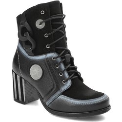 Schwarze Stiefeletten Maciejka Bequeme Lederschuhe Mit Absatz