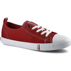 Rote Turnschuhe Big Star Damen Schnürschuhe