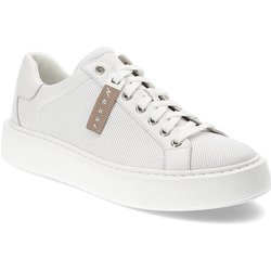 Weiße Sneakers Nessi Schnürschuhe