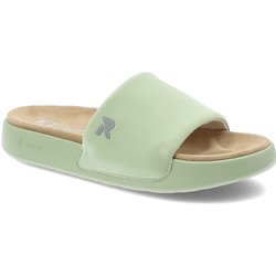 Grüne Flip-Flops Rieker Flache Schuhe