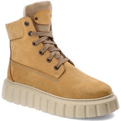 Gelbe Stiefeletten Armodo Gefütterte Damenschuhe