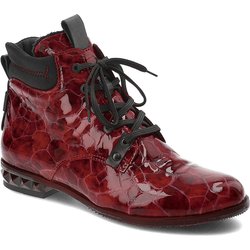 Rote Schnürschuhe Armodo Gefütterte Damenschuhe