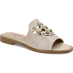 Goldene Flip-Flops S.Barski Elegante Damenschuhe