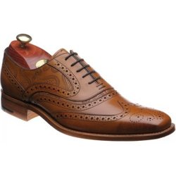 Barker McClean brogues in Cedar Calf and Paisley Laser