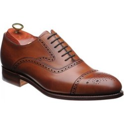 Barker Lerwick semi-brogues in Antique Rosewood Calf