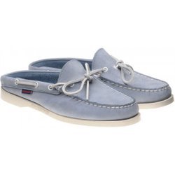 Sebago Clog ladies rubber-soled deck shoes in Blue Nubuck