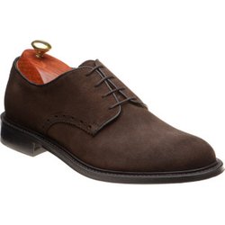 Wildsmith Model 26 rubber-soled Derby shoes in Dark Brown Suede