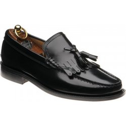 Herring Terni II hybrid-soled tasselled loafers in Black Polished