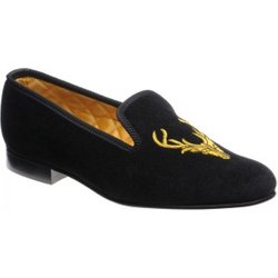 Herring Stag Slipper house shoes in Black Velvet