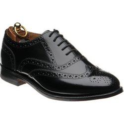 Herring Surrey II brogues in Black Polished