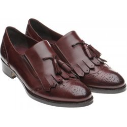 Herring Giulietta ladies hybrid-soled tasselled loafers in Burgundy Calf
