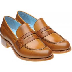 Herring Emma ladies rubber-soled loafers in Cedar and Grain Calf