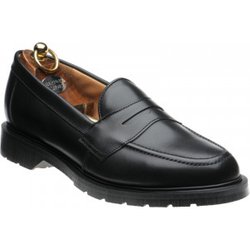 Herring Moulton rubber-soled loafers in Black Calf