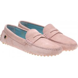 Herring Louisa ladies rubber-soled driving moccasins in Ice Pink