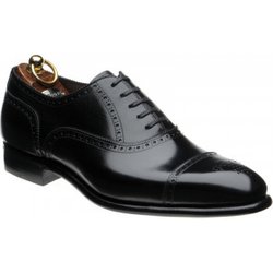 Herring Sloane semi-brogues in Black Calf