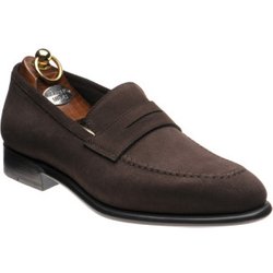 Herring Cadogan loafers in Dark Brown Suede