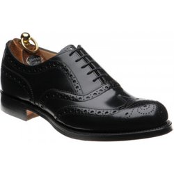 Herring Birchwood brogues in Black Polished
